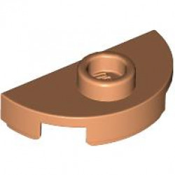 PLATE 1X2, 1/2 CIRCLE, W/ 1 KNOB: {нуга}