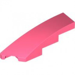 BRICK 1X4X1, HALF BOW W/ CUT, LEFT: {пъстро коралов}