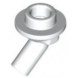 Bar   1L with Angled Hollow Stud: {бял}