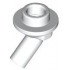 Bar   1L with Angled Hollow Stud: {бял}