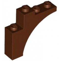 BRICK W/ BOW 1X4X3: {червеникаво-кафяв}