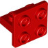 PLATE 1X2, W/ 1.5 PLATE 2X2, CENTERED: {ярко червен}