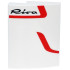 Slope, Curved 3 x 4 x 2/3 with Red Curved Lines and Black Script 'Riva' Logo Pattern Model Right Side: {бял}