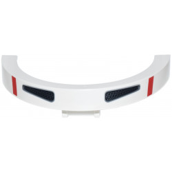 Vehicle, Mudguard 10 x 5 with Bar Handle with Black and Silver Air Vents and Red Lines Pattern: {бял}