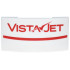 Slope, Curved 4 x 2 x 2/3 Double with Red Stripe and 'VISTAJET' Logo Pattern: {бял}