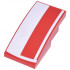 Slope, Curved 4 x 2 with White Rectangle and Lines Pattern: {ярко червен}