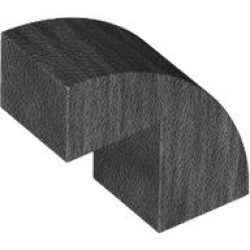 BRICK 1X2X1 2/3, BOW W/ CUTOUT, NO. 1: {титаниево метален}