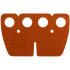Minifigure Skirt Cloth with 4 Holes, Tapered with Split: {тъмно оранжев}