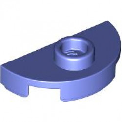 PLATE 1X2, 1/2 CIRCLE, W/ 1 KNOB: {синьо виолетов}
