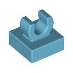 PLATE 1X1 W. UP RIGHT HOLDER: {умерено небесносин}