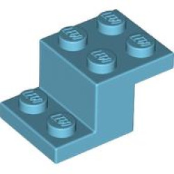BRICK W/ PLATE 2X3X1 1/3: {умерено небесносин}