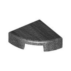 1/4 CIRCLE TILE 1X1: {титаниево метален}