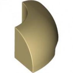1/4 ARCH BRICK 2X2, W/ CUTOUT, NO. 1: {тухлено жълт}