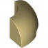 1/4 ARCH BRICK 2X2, W/ CUTOUT, NO. 1: {тухлено жълт}