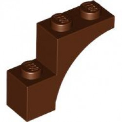 BRICK, 1X3X2, ARCH: {червеникаво-кафяв}
