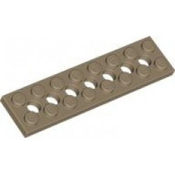 Technic, Plate 2 x 8 with 7 Holes: {пясъчно жълт}