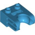 Technic, Brick Modified 1 x 2 with Hole and Ball Socket: {тъмно небесносин}