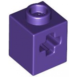 BRICK 1X1, W/ CROSS HOLE: {светло виолетов}