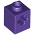BRICK 1X1, W/ CROSS HOLE: {светло виолетов}