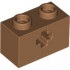 BRICK 1X2 WITH CROSS HOLE: {умерен нуга}