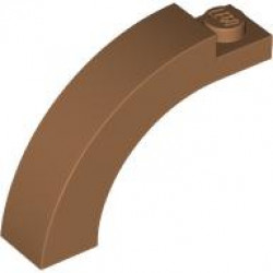 BRICK, 1X4X2 1/3, CIRCLE ARCH: {умерен нуга}