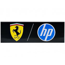 Tile 2 x 6 with Ferrari and 'hp' Logos Pattern: {черен}
