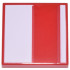 Tile 2 x 2 with White Rectangle and Line Pattern: {ярко червен}