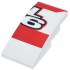 Slope, Curved 4 x 2 with Red Panels and Black Outline Letter L and Number 6 (CL 16) Logo Pattern Model Right Side: {бял}