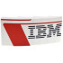 Slope, Curved 8 x 4 x 1 2/3 with Black 'IBM' Logo, Red Panel and Lines Pattern Model Right Side: {бял}