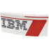 Slope, Curved 8 x 4 x 1 2/3 with Black 'IBM' Logo, Red Panel and Lines Pattern Model Left Side: {бял}