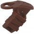 Minifigure Armor Shoulder Pad with Debossed Shuriken Throwing Star and Scabbard for 1 Katana: {червеникаво-кафяв}
