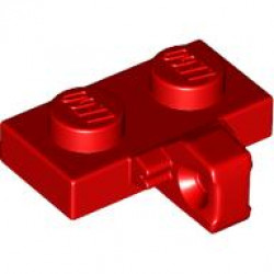 PLATE 1X2 W. STUB/VERTICAL: {ярко червен}