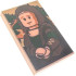 Tile 2 x 3 with Painting of Minifigure with Green Dress, Dark Brown Hair and Robe Pattern (Mona Lisa): {светло нуга}