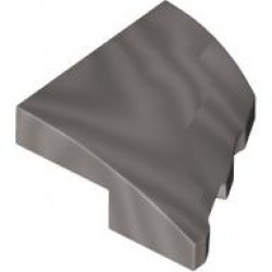 PLATE 2X2X2/3, HALF BOW, W/ CUT, LEFT: {металическо сребрист}