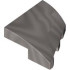 PLATE 2X2X2/3, HALF BOW, W/ CUT, LEFT: {металическо сребрист}