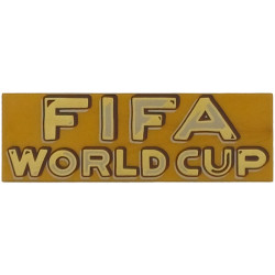 Tile 2 x 6 with Gold, Tan, Dark Brown and Reddish Brown 'FIFA WORLD CUP' Pattern: {топло златист}