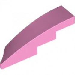 BRICK 1X4X1, HALF BOW W/ CUT, RIGHT: {светло пурпурен}