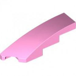 BRICK 1X4X1, HALF BOW W/ CUT, LEFT: {светло пурпурен}