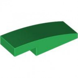 BRICK 1X3X2/3, BOW: {тъмно зелен}