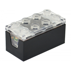 BRICK 2X4X1 2/3, W/ FUNCTION, NO. 6: {черен}
