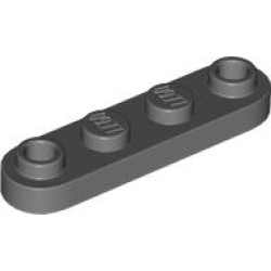 PLATE 1X4, ROUNDED, NO. 1: {тъмно каменно сив}