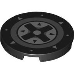 TILE 3X3, CIRCLE, NO. 64: {черен}