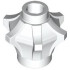 Rock 1 x 1 Crystal 6 Point (Mace Head / Brick, Round 1 x 1 with 6 Barbs / Points): {бял}