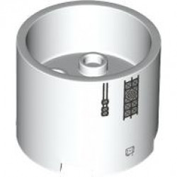 DESIGN ELEMENT 3X3X2,W/ CROSS HOLE,NO. 7: {бял}