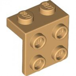 ANGLE PLATE 1X2 / 2X2: {умерен тан}