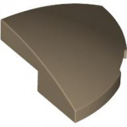 BRICK, 2X2X2/3, 1/4 SPHERE, W/ CUTOUT: {пясъчно жълт}