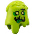 Minifigure, Headgear Head Cover, Slime with Black Insect and Mouth, Bright Green Tongue Rings Around Eyes Pattern: {ярко жълто-зелен}