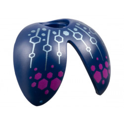 Minifigure Wings Beetle with Metallic Light Blue Circuitry and Magenta Hexagons Pattern: {земно син}