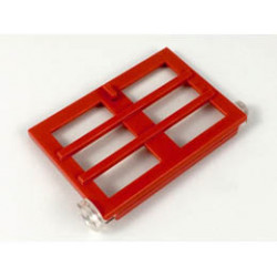 Door 1 x 4 x 5 Right with 6 Panes: {ярко червен}