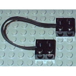 Electric, Wire with Brick 2 x 2 x 2/3 Pair, 15 Studs Long: {черен}